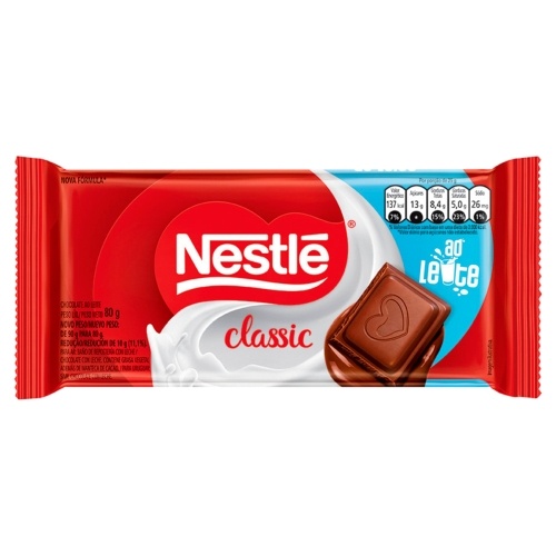 Chocolate Nestlé Clássico: 80g de Puro Prazer!