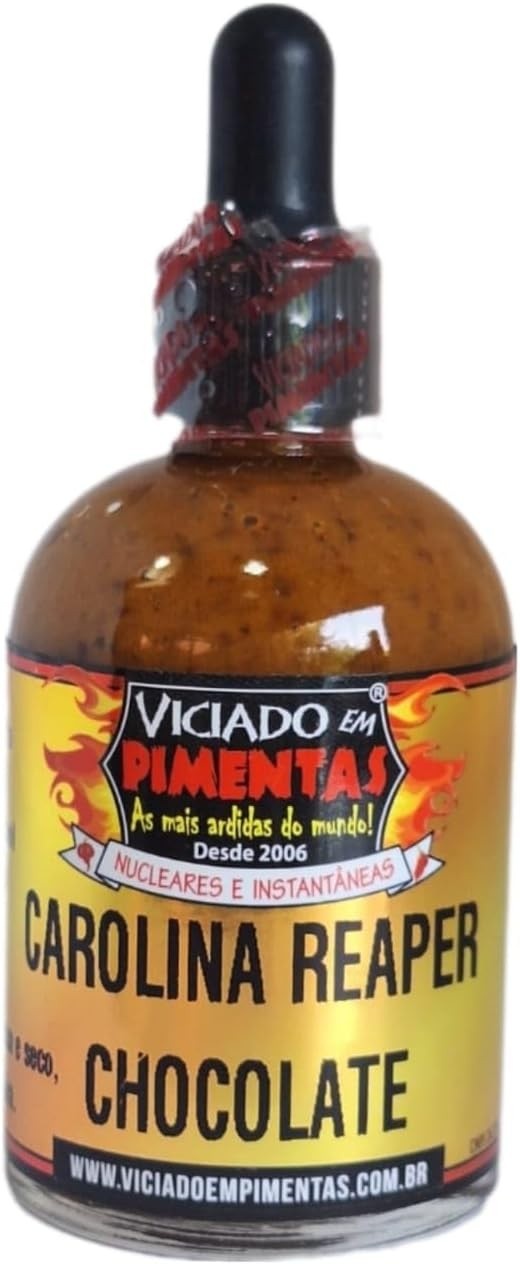 Molho de Pimenta Carolina Reaper Chocolate - Vidro 60 Ml