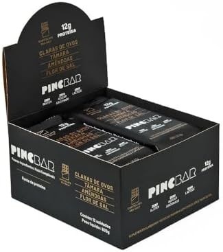 Barra de Proteína Chocolate Sea Salt Sem Açúcar 50g Pincbar 12 Unidades