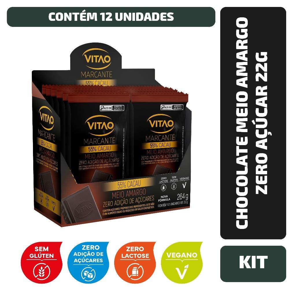 Chocolate Zero Açúcar Marcante: Sabor Intenso e Prazer!