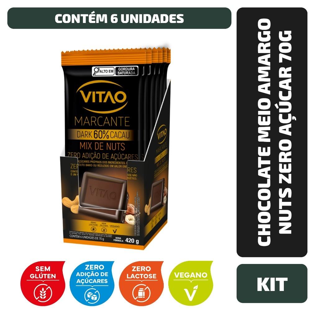 Chocolate Zero Açúcar Nuts: Sabor Intenso e Sem Culpa!
