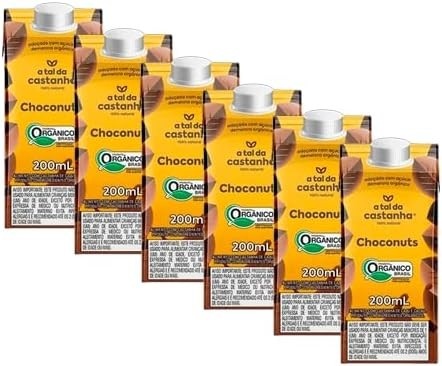 Kit 6X: Leite Vegetal Choconuts Orgânico A Tal da Castanha 200ml