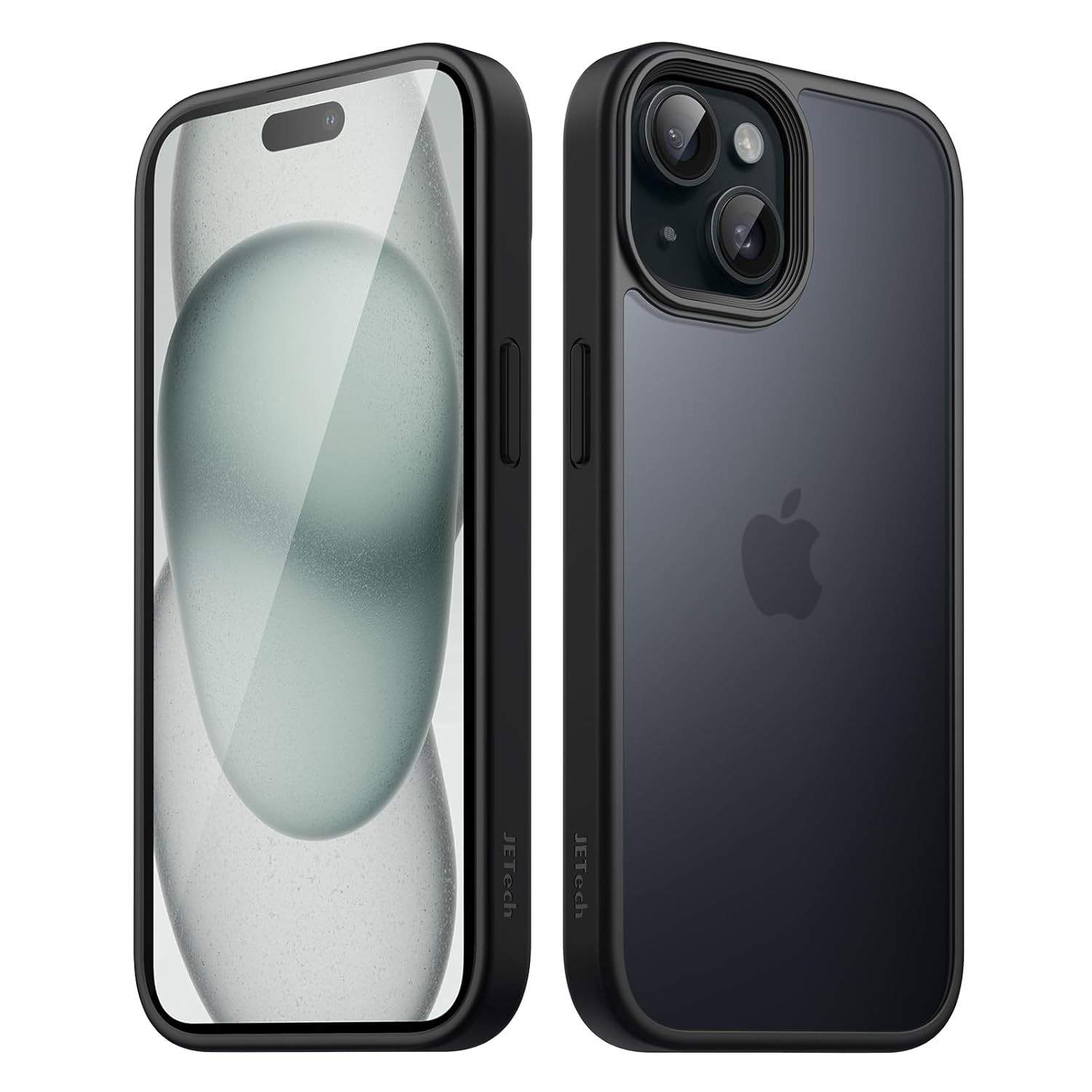 JETech Capa Fosca para iPhone 15 (6.1") - Proteção Militar Anti-Choque e Anti-Impressão Digital