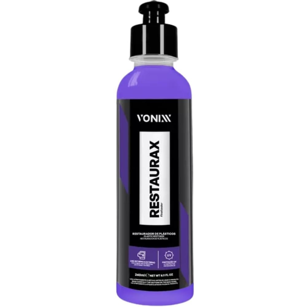 Restaurador De Plásticos Vonixx Restaurax 240ml: Renove Painel e Para-choque!