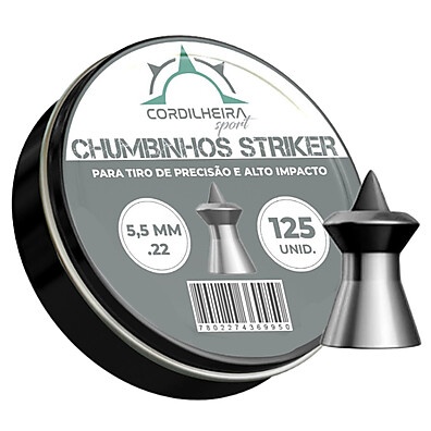 Chumbinho 5,5mm Alto Impacto Cordilheira Striker | 125 Unidades