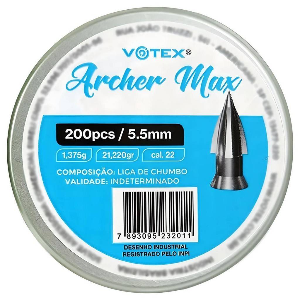 Chumbinho 5.5mm Archer Max: Precisão Votex!