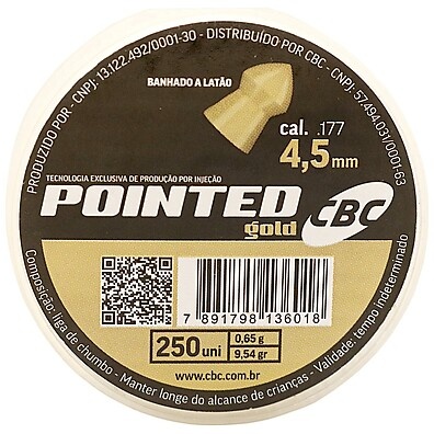 Chumbinho CBC Pointed Gold 4.5mm: Precisão Imbatível