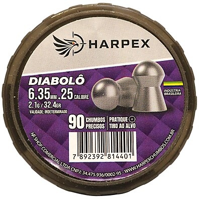 Chumbinho Harpex Diabolô .25: Potência e Precisão