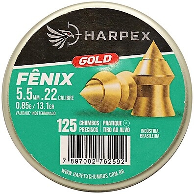 Chumbinho Harpex Fênix Gold: Precisão e Potência em Cada Disparo