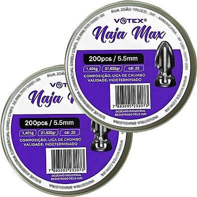 Chumbinho Naja Max 5.5mm – Precisão e Potência em Cada Disparo
