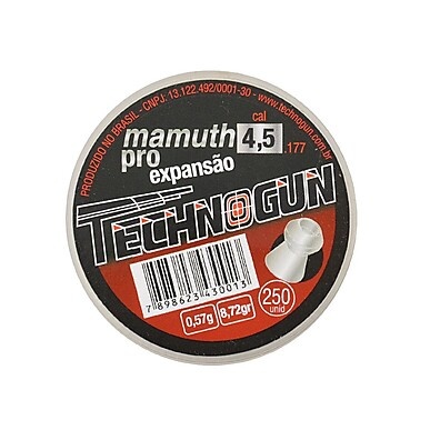 Chumbinho Technogun Mamuth Pro 4.5mm – 250 Tiros de Alta Performance