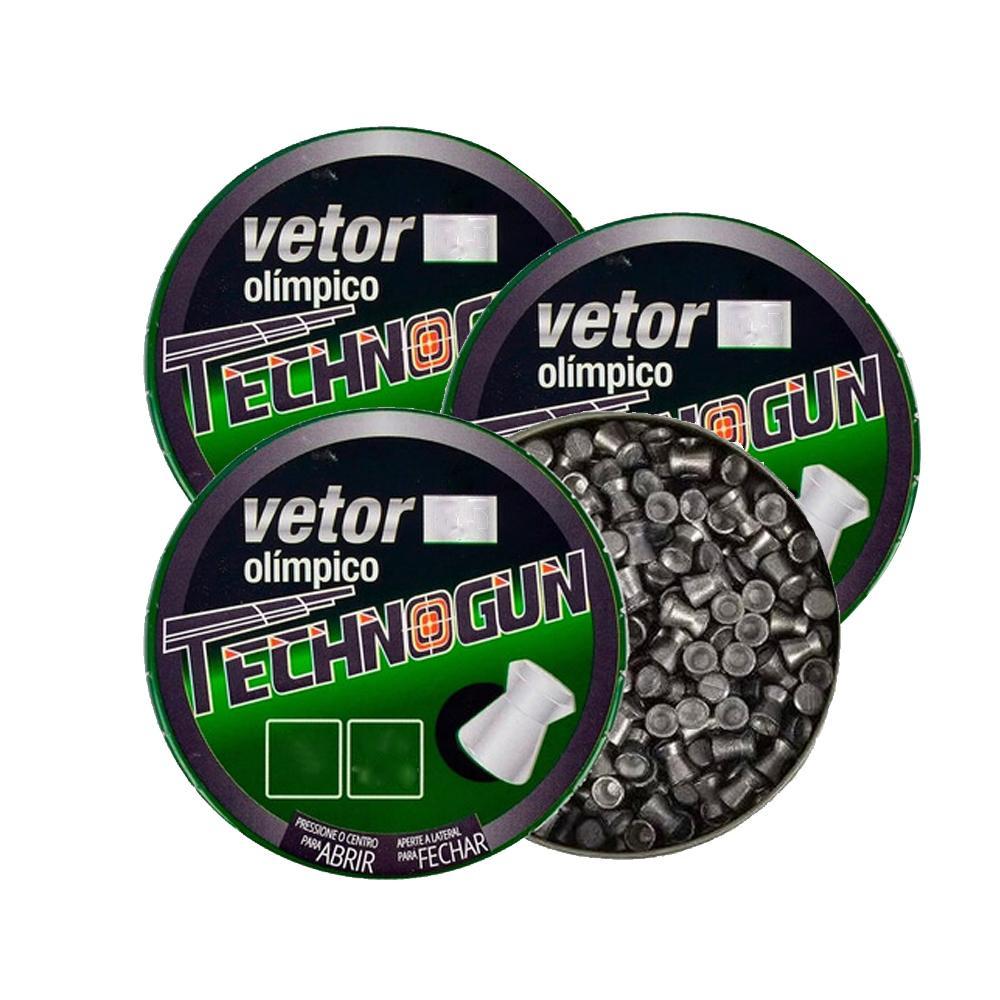 Chumbinho Vetor 5.5mm Technogun: 375 Unidades com Alta Precisão