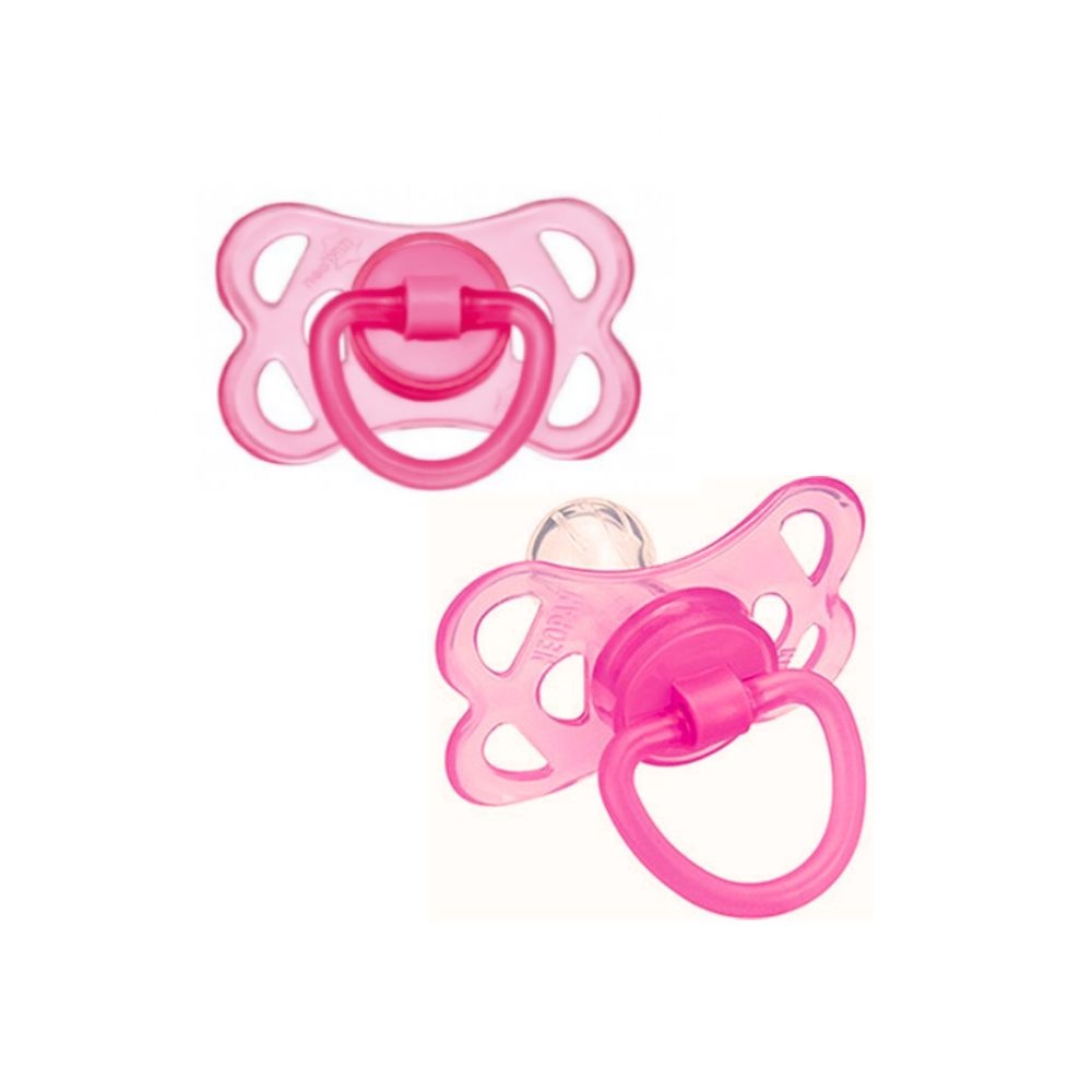 Chupeta Bebê Neopan Translúcida Rosa Bico Redondo Tamanho 1 – Conforto e Segurança para o Seu Bebê