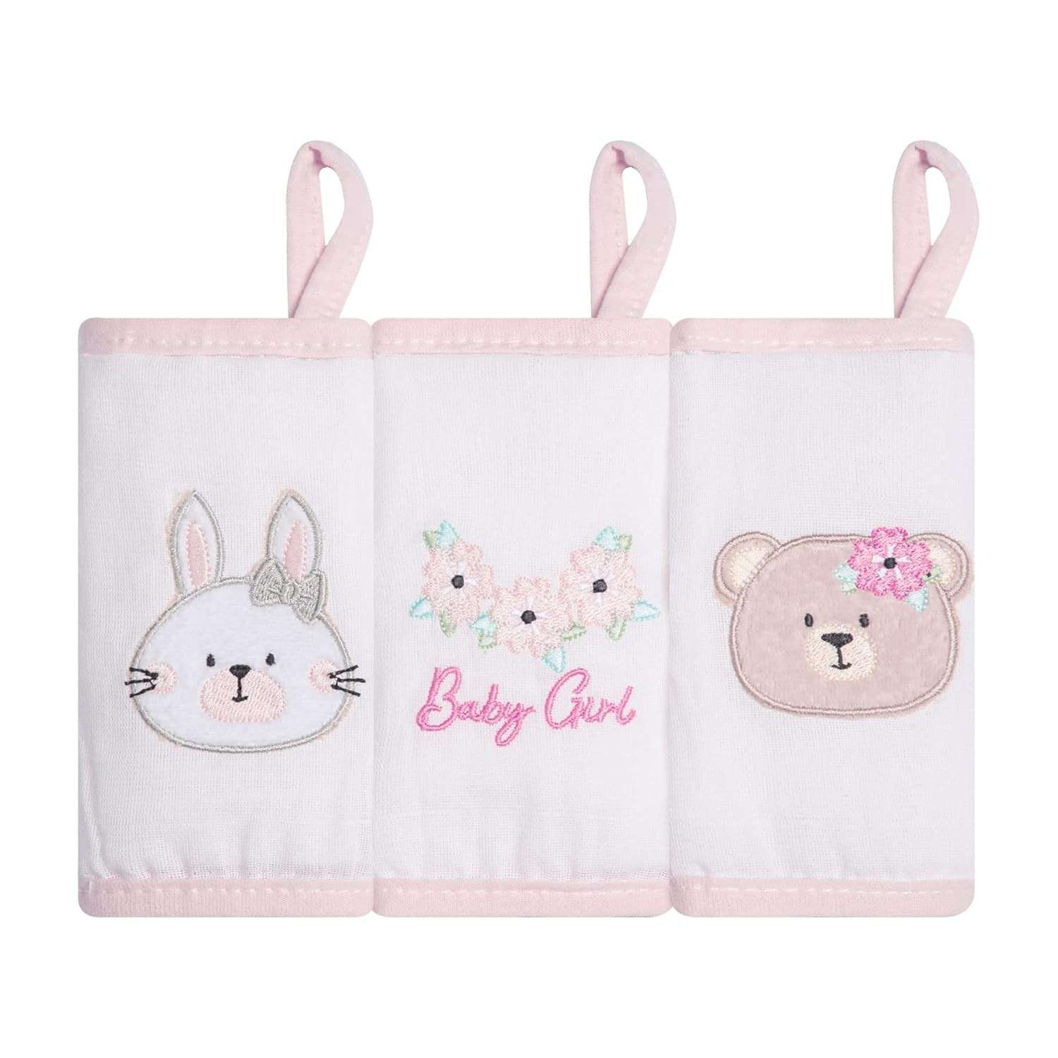 Babete Personalizado Papi Friends com Prendedor de Chupeta - 3 Unidades