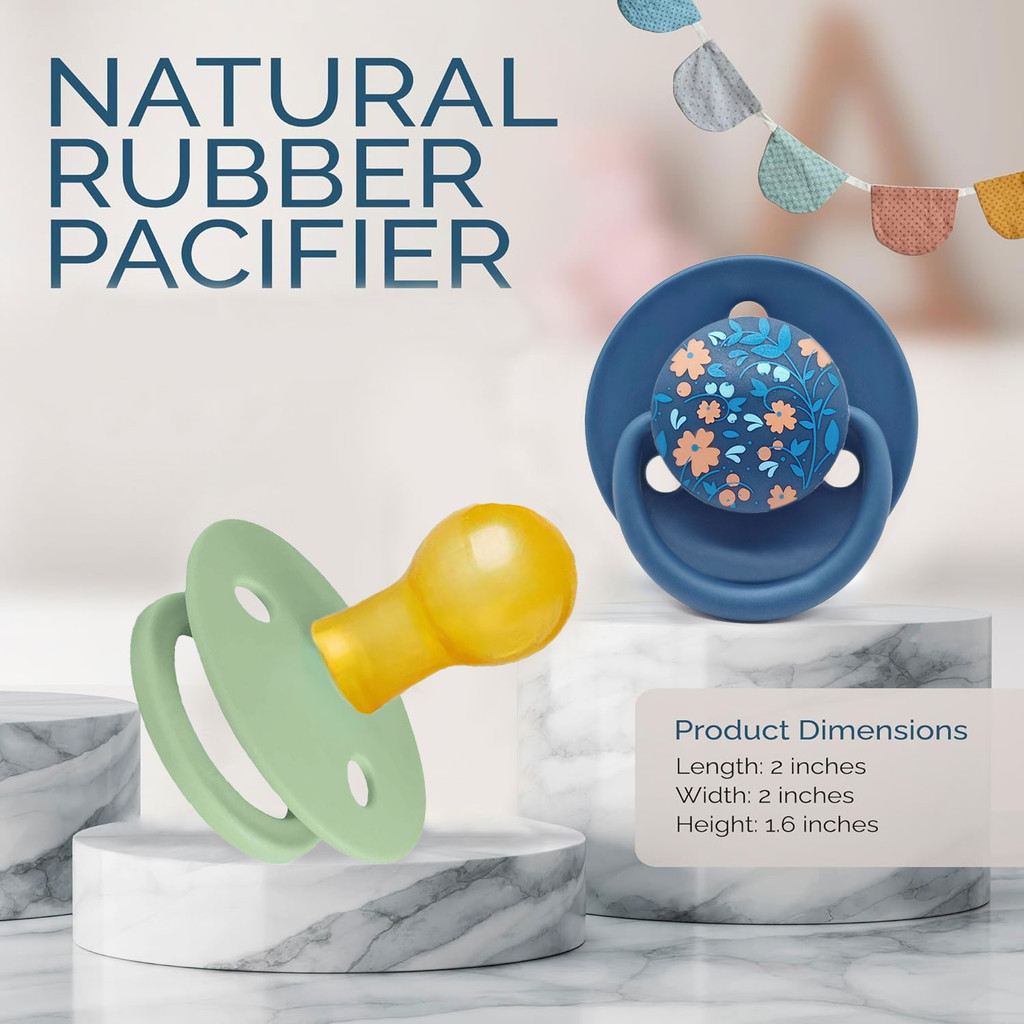 Chupeta de Bebê de Látex Natural Macaron: Segura, BPA-Free e Confortável