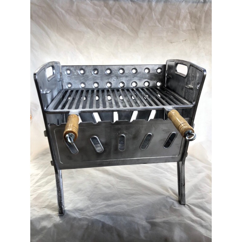 Churrasqueira Alumínio Desmontável Portátil com Suporte Espeto – 80x40 cm