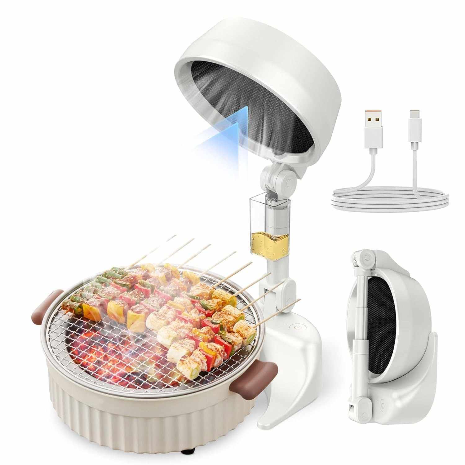 Exaustor Portátil Anechol com Filtragem de Fumaça – Ideal para Cozinhas, Churrasqueiras Internas e RVs