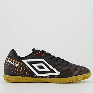 Chuteira Umbro Techno Futsal Preta e Laranja: Alta Performance