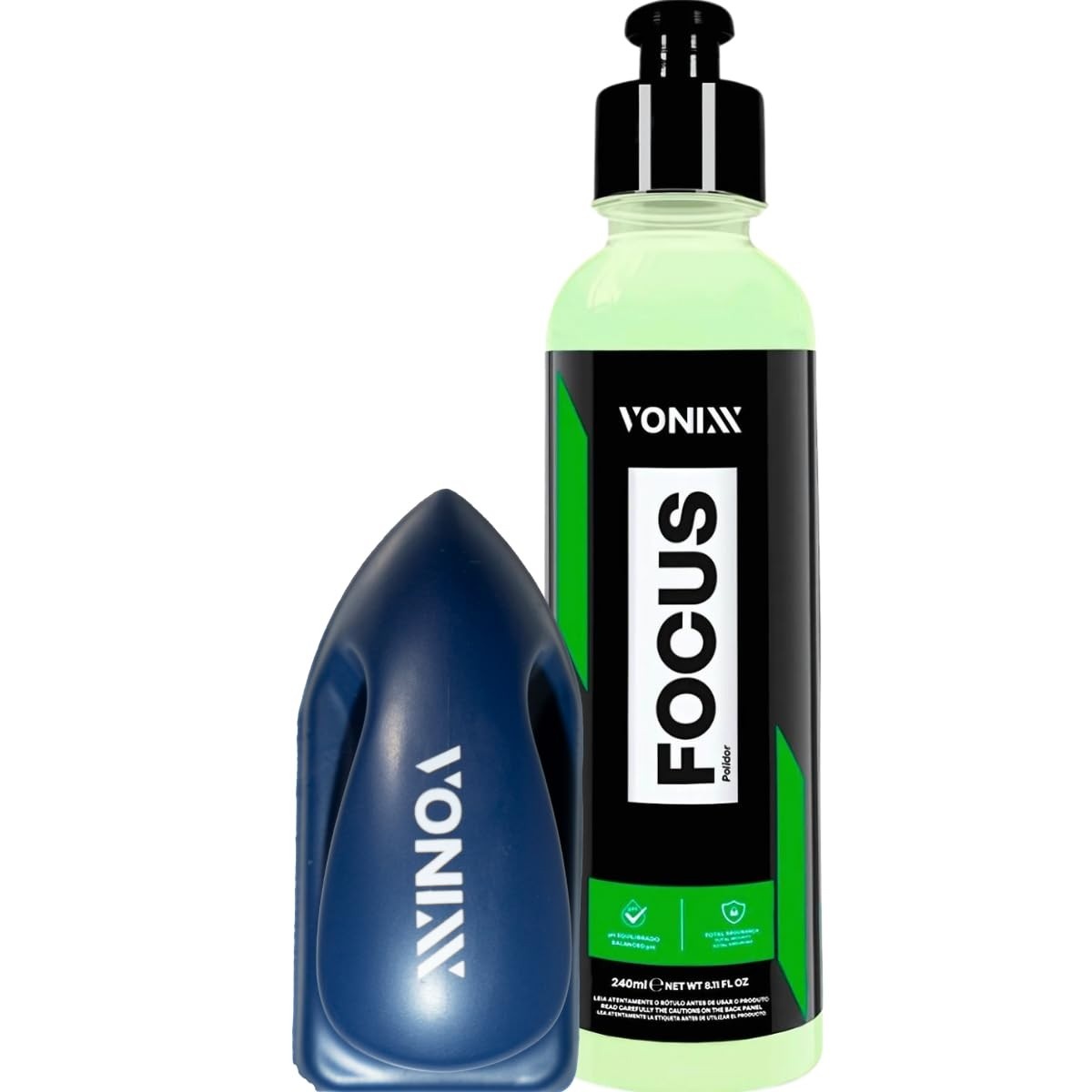 Focus Vonixx 240ml Polidor Mancha Chuva Ácida Escova Vidro