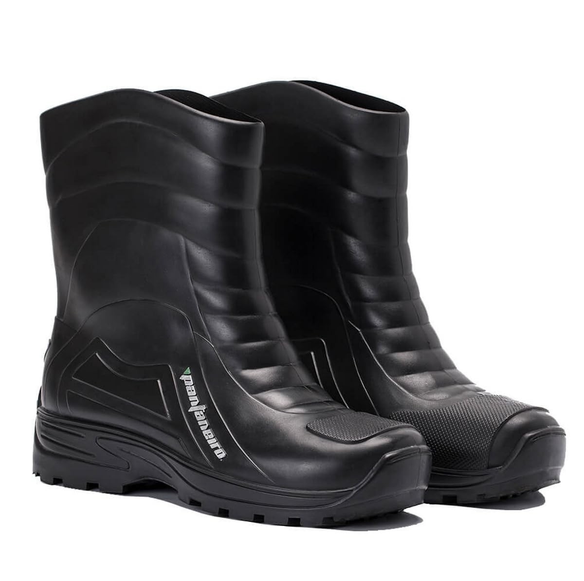 Bota De Pvc Para Chuva Cano Medio Impermeável Preta Pantaneiro Motocilcista Motoqueiro Uso Geral