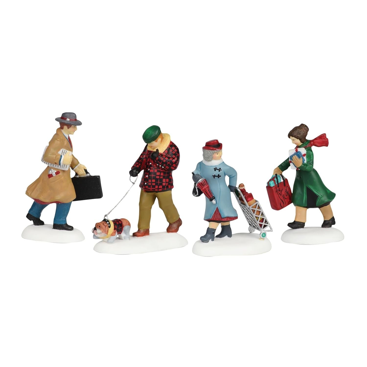 Department 56 Christmas in the City - Calçadas de Cidade Ocupada | Acessório de Vila de Porcelana Pintada à Mão