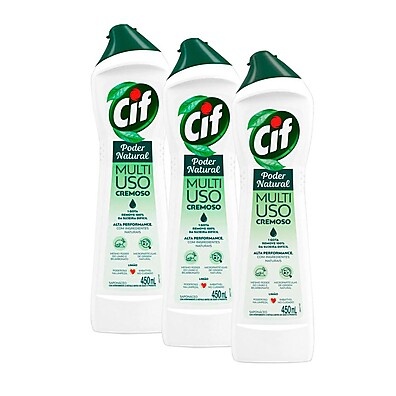 CIF Cremoso Limão: Limpeza Imbatível em Kit com 3!