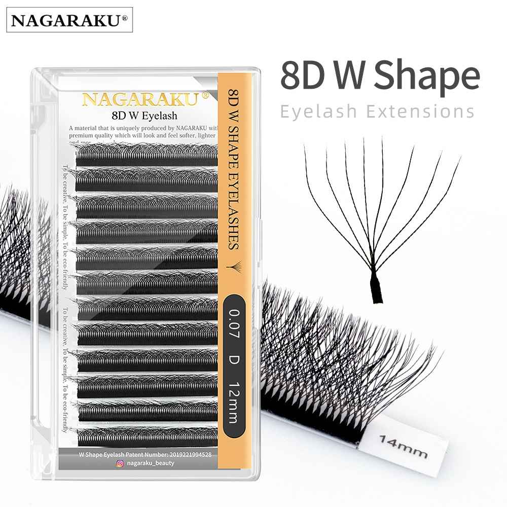 Cílios 8D NAGARAKU: Volume Mega e Fácil Aplicação