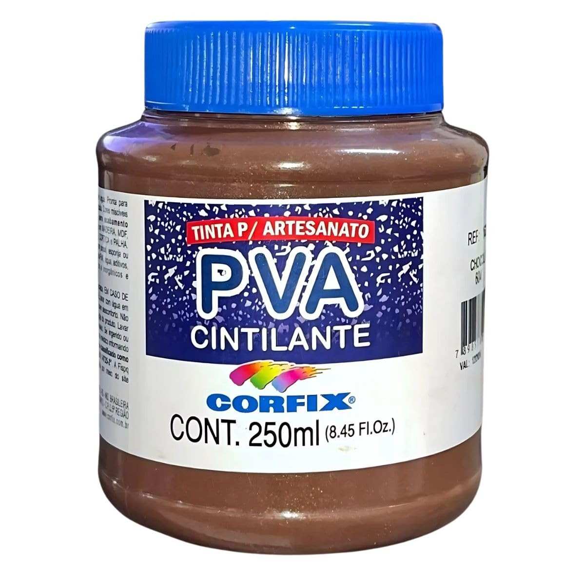 Tinta PVA Cintilante 250ml Chocol 604 - Brilho Intenso e Acabamento Premium