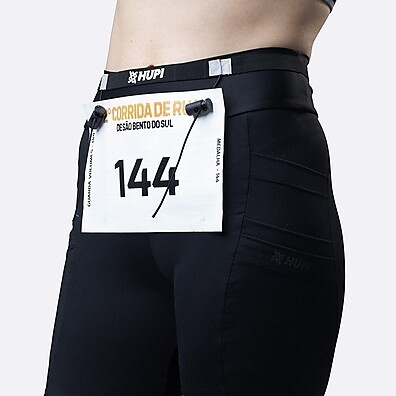 Cinto de Corrida HUPI Running All Black – Seguro, Leve e Sem Alfinetes!