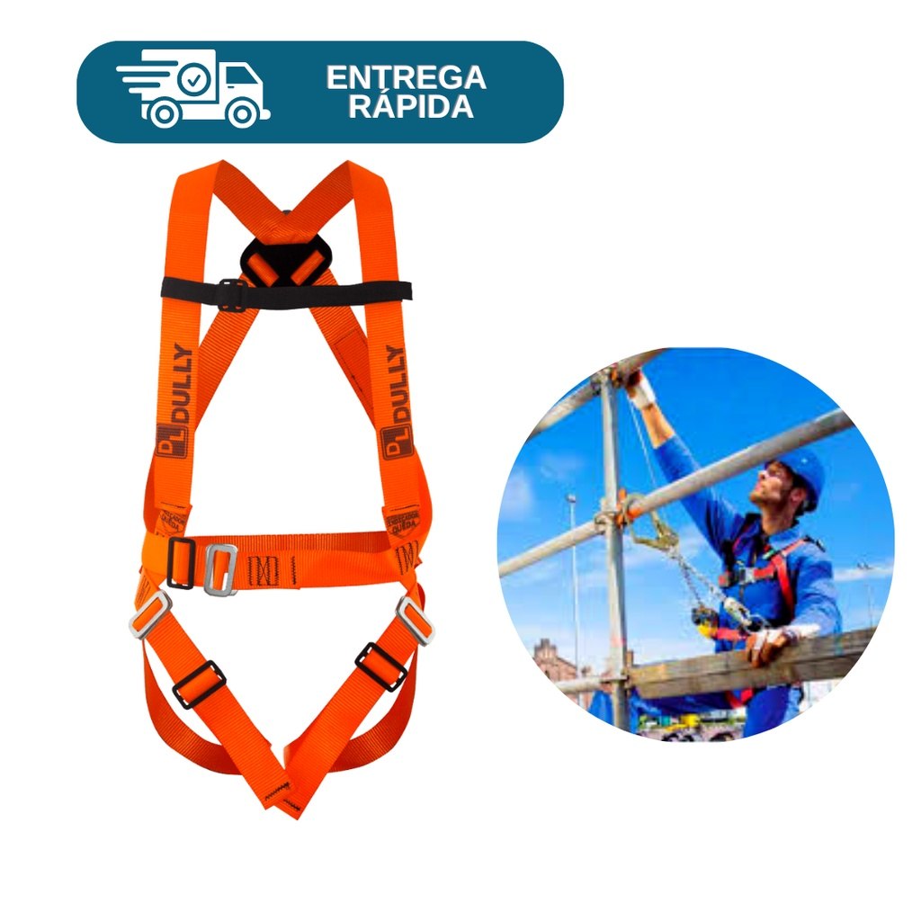 Cinto Paraquedista 1 Ponto Dully Dlt-012 para Trabalho em Altura
