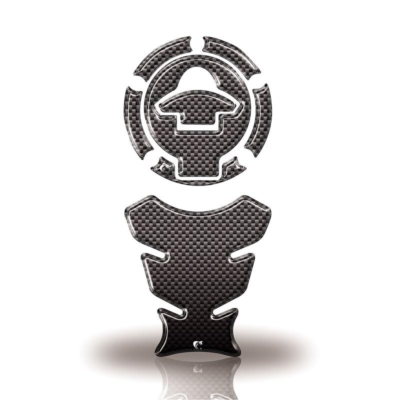 Kit Adesivo Protetor Tanque e Bocal Yamaha Carbono Cinza - Estilo e Proteção Premium