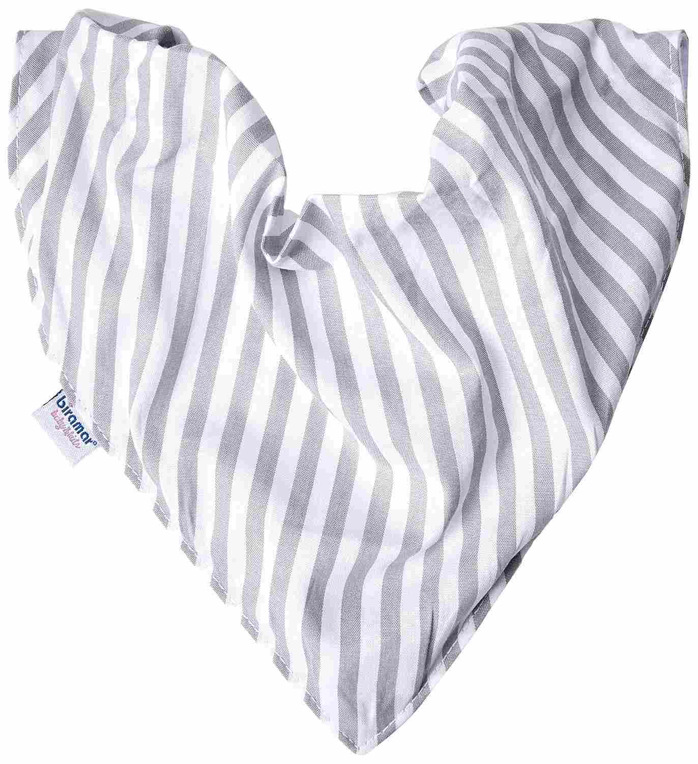 Biramar Baby Babador Bandana Listrado Cinza - Estilo e Conforto para Bebês