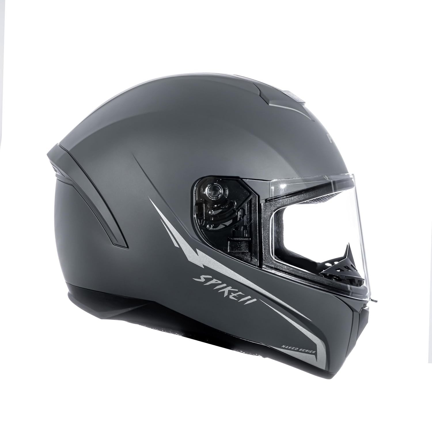 Capacete Peels Spike II NKD Cinza Dark Fosco/Prata - Segurança e Estilo para Sua Moto