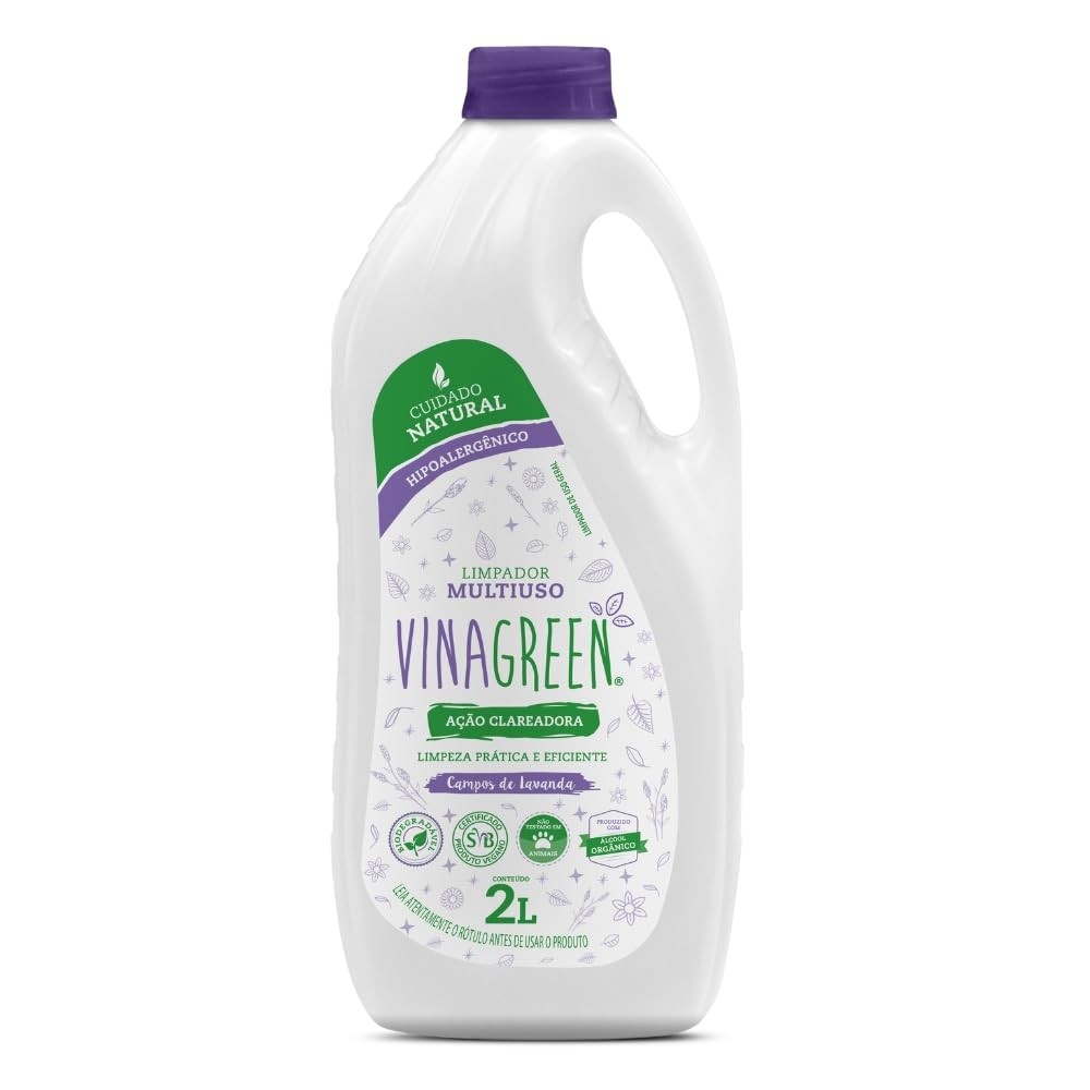 Limpador Multiuso Natural 2L com Ação Clareadora e Hipoalergênico - Campos de Lavanda