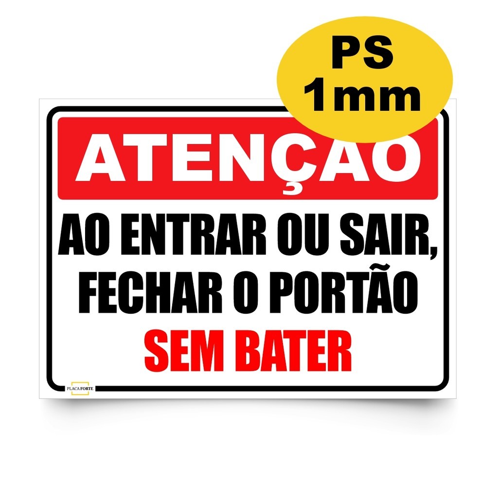 Placa 'Não Bata o Portão': Sinalize com Clareza!