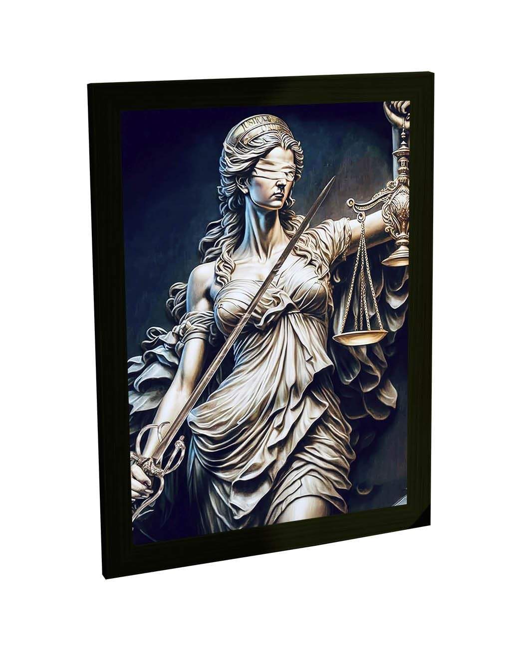 Quadro Decorativo Deusa da Justiça Themis - Estilo Clássico para Sala e Quarto