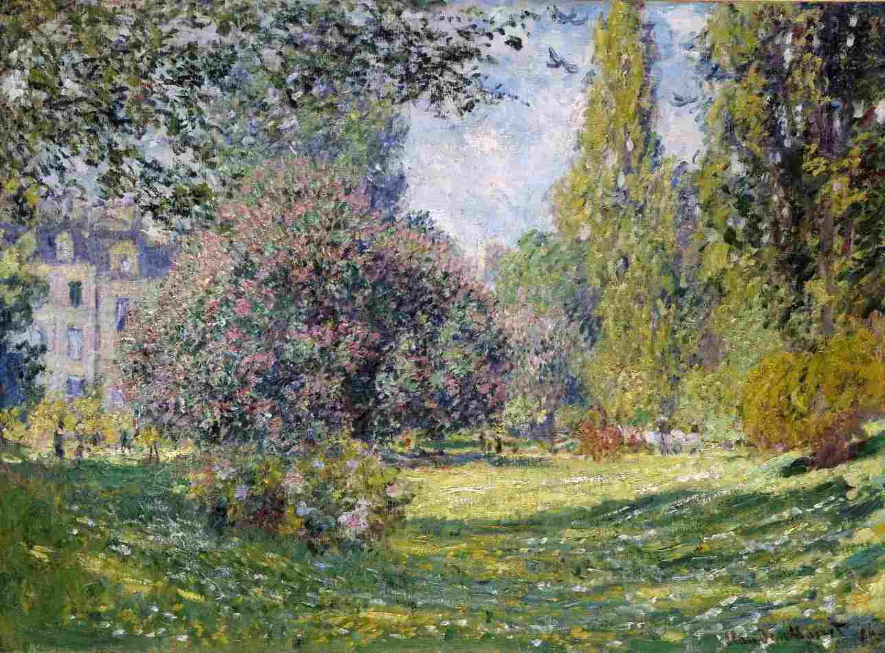 Parque Monceau de Claude Monet - Tela Canvas 30x40cm | Arte Original com Qualidade de Museu