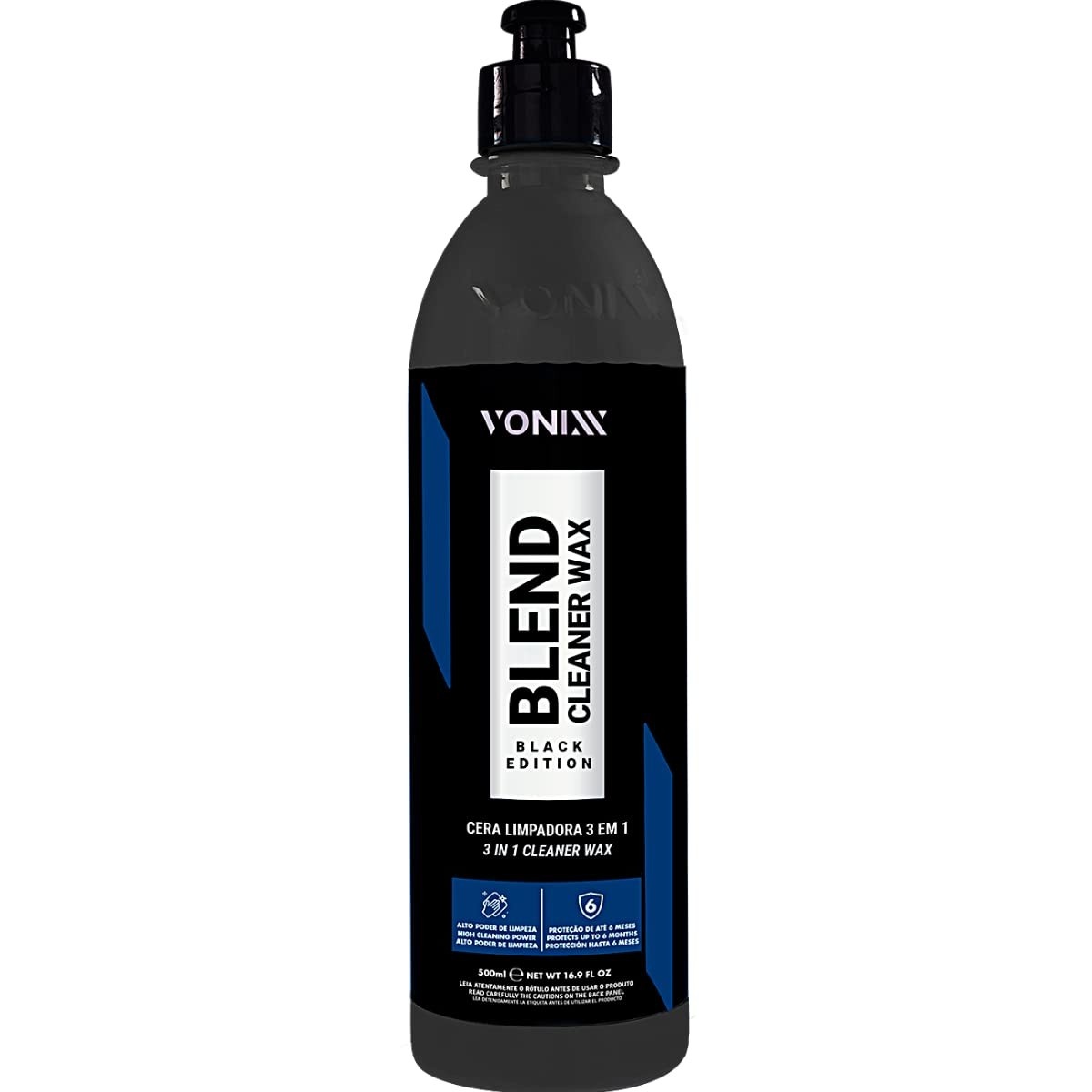 Blend Cleaner Black Wax Vonixx: Cera Limpadora Premium para Carros e Motos Pretos
