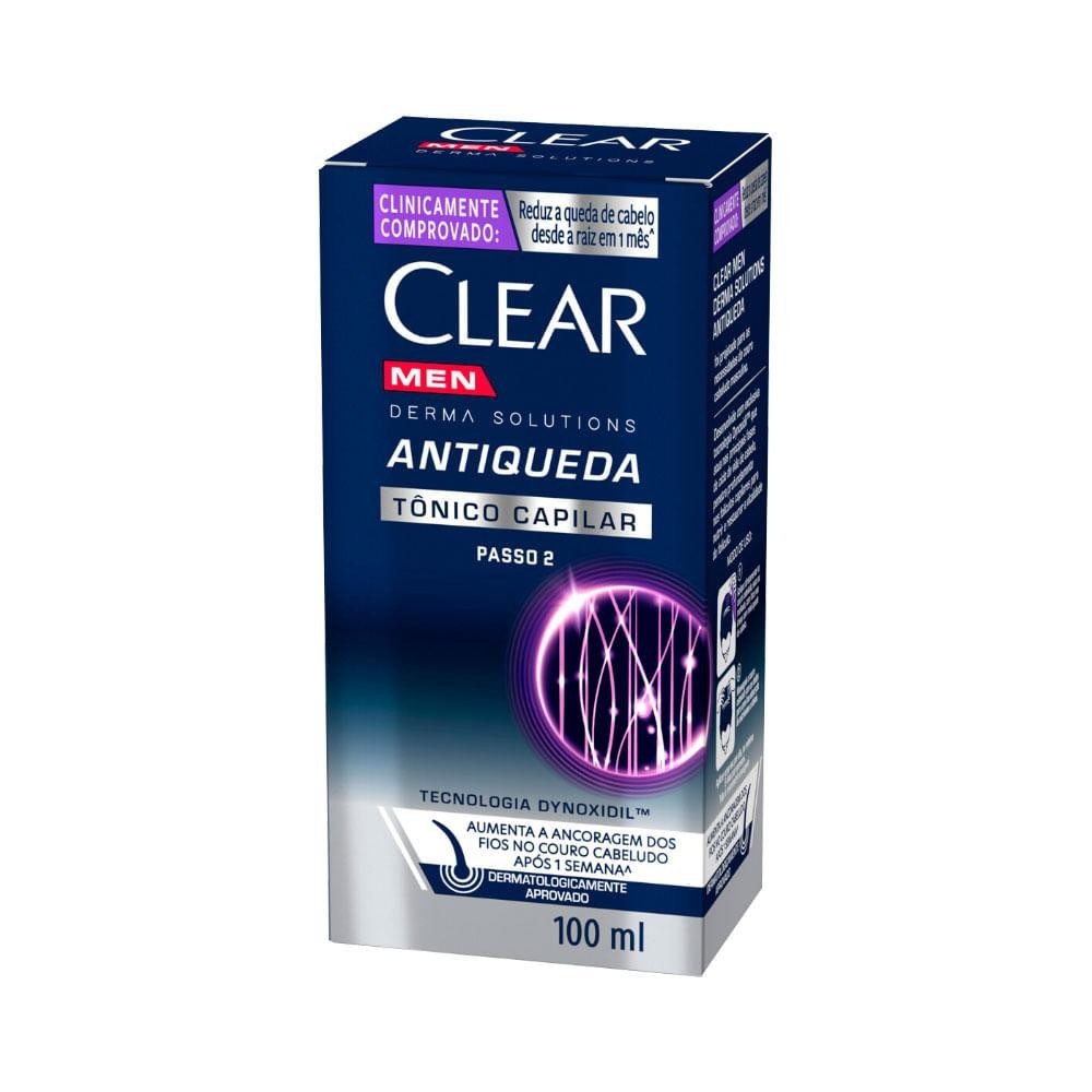 Clear Men Antiqueda: Tônico Capilar Passo 2 - 100ml