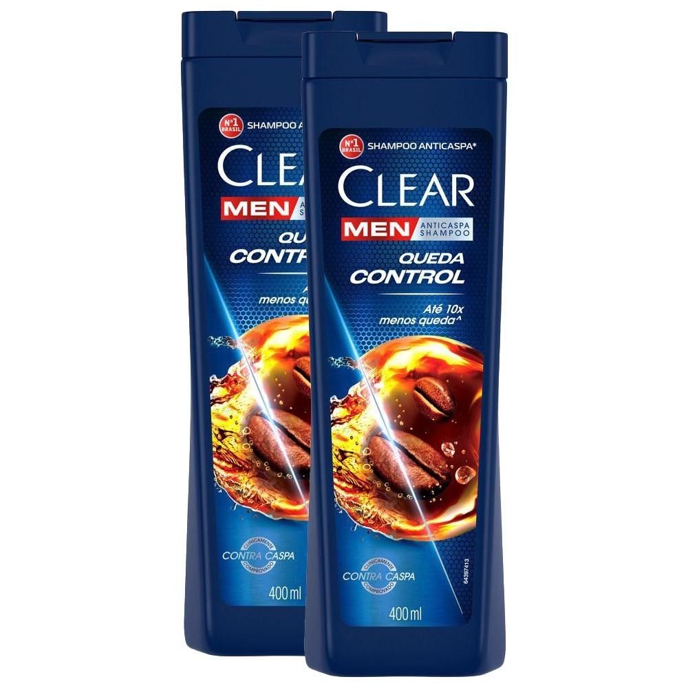 Clear Men Queda Control: Kit 2 Shampoo Anticaspa 400ml