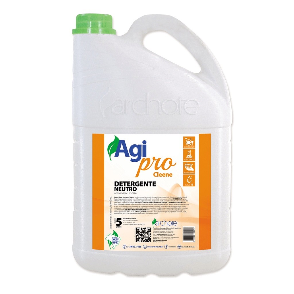 Cleene Agipro 5L: Detergente Neutro Concentrado