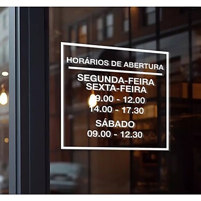 Adesivo Horário de Funcionamento: Atraia Clientes!