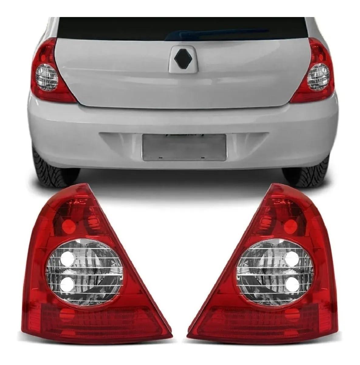 Par Lanterna Traseira Clio Hatch 2003-2012 Bicolor - Visual Renovado e Segurança!
