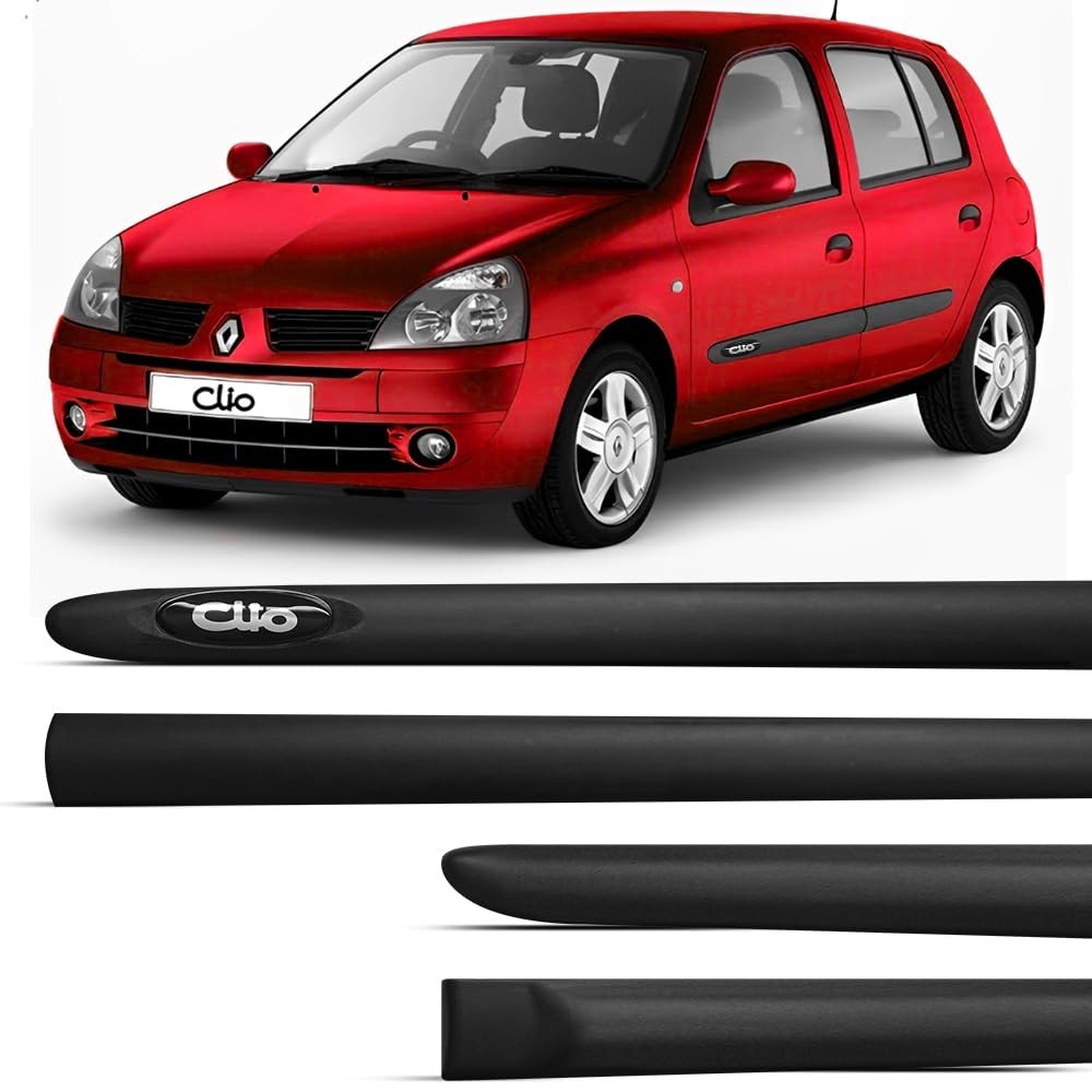 Friso Lateral Borrachão Clio 4 Portas (2000-2016) com Logo Personalizado