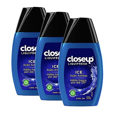 Close Up Liquifresh Ice: Hálito Fresco e Dentes Brancos
