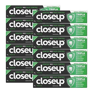 Close Up Tripla Menta: Kit 12 Cremes Dentais 70g