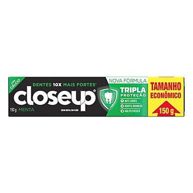 Close Up Tripla Proteção Menta 150g – Saúde Total com Hálito Fresco