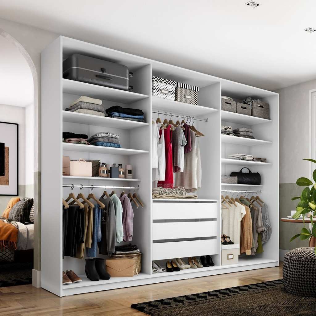 Closet Casal Branco Monreale: Organize com Estilo!