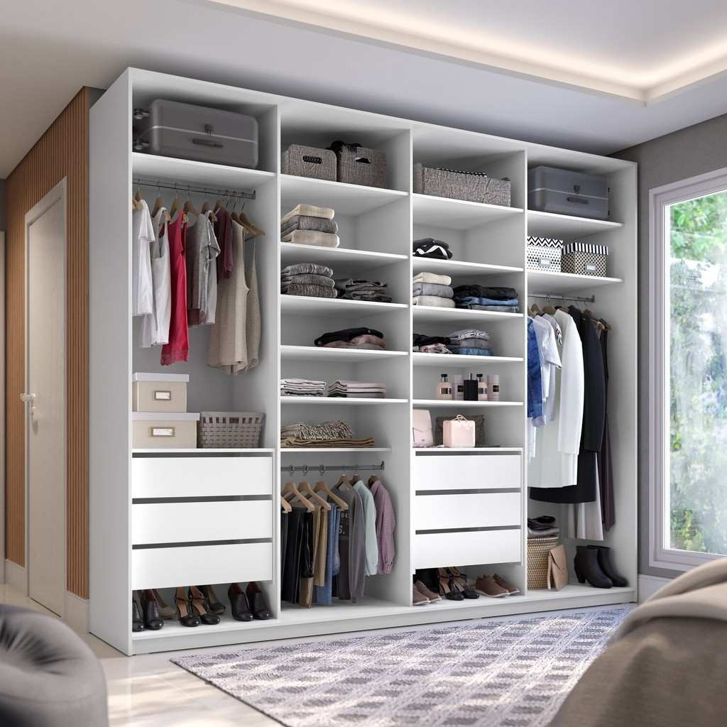 Closet Casal Branco Sion: Organize com Estilo!