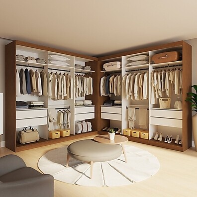 Closet Casal Carvalho: Organize com Estilo!